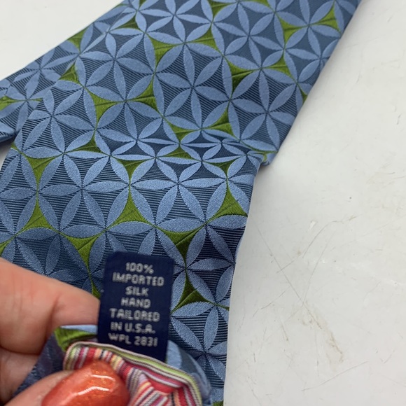 Ted Baker London Blue Yellow 100% Silk Tie - Picture 7 of 7